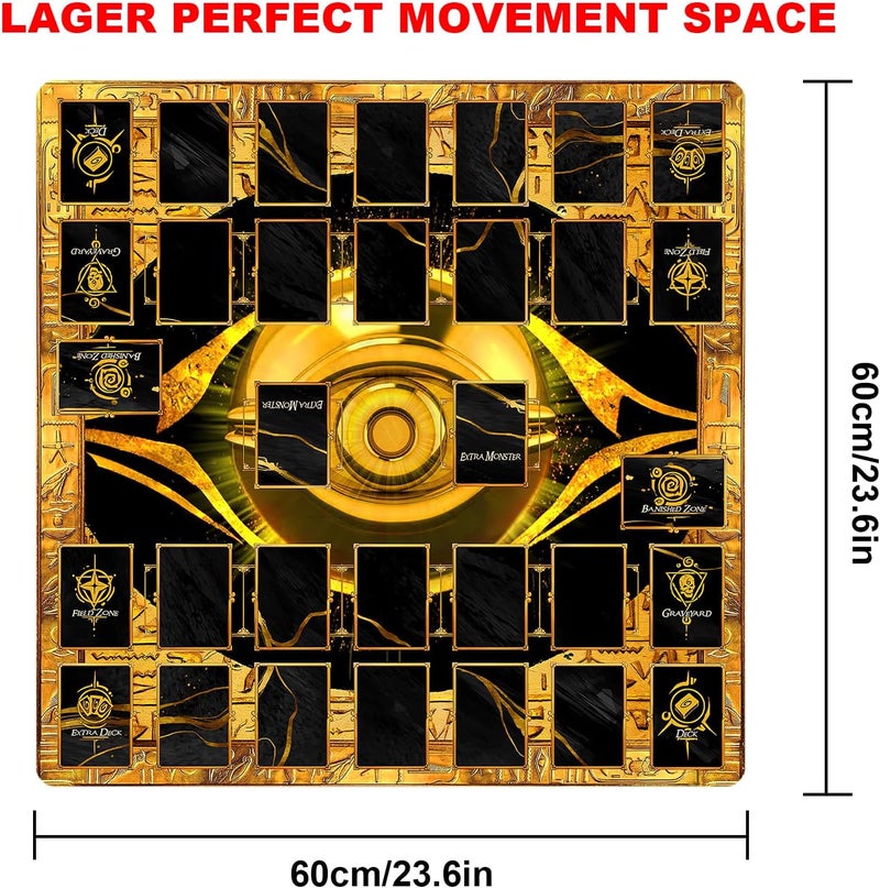 sabermaster Card Rubber Mat - 2 Player, Square playmat for Gamer 60x60cm/23.6x23.6inch - Image 2